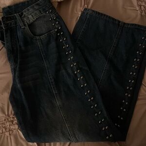 Studded Denim Jeans